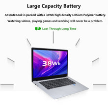 Charger l'image dans la galerie, 15.6 inch 8GB RAM 256GB/512GB SSD Notebook intel J3455 Quad Core Laptops With FHD Display Ultrabook Student Computer