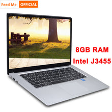 Charger l'image dans la galerie, 15.6 inch 8GB RAM 256GB/512GB SSD Notebook intel J3455 Quad Core Laptops With FHD Display Ultrabook Student Computer